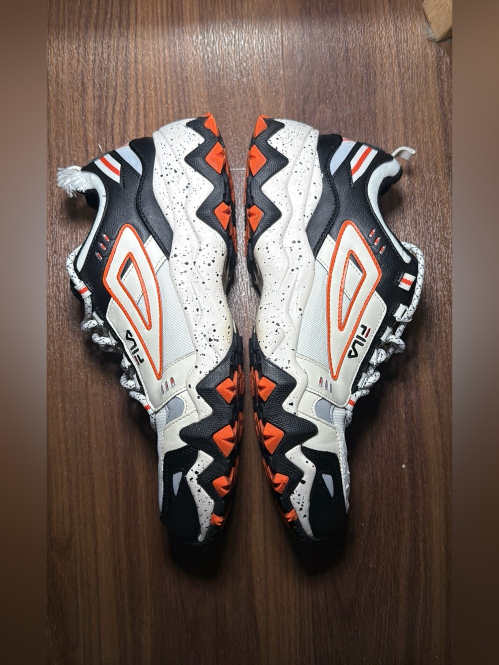 Fila White Black Orange Speckled Trail Runner
